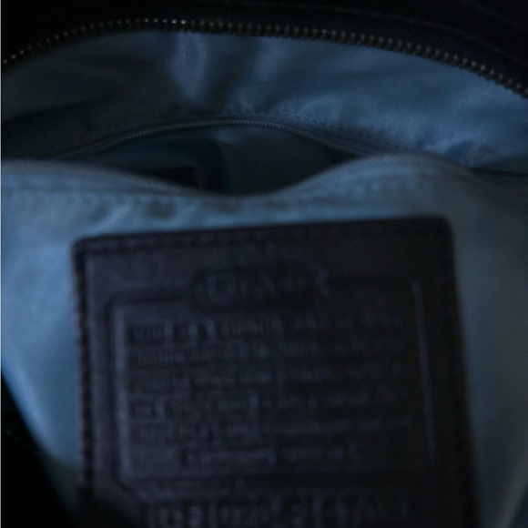 COACH ZOE SIGNATURE CONVERTIBLE HOBO BAG BLACK - Picture 12 of 13